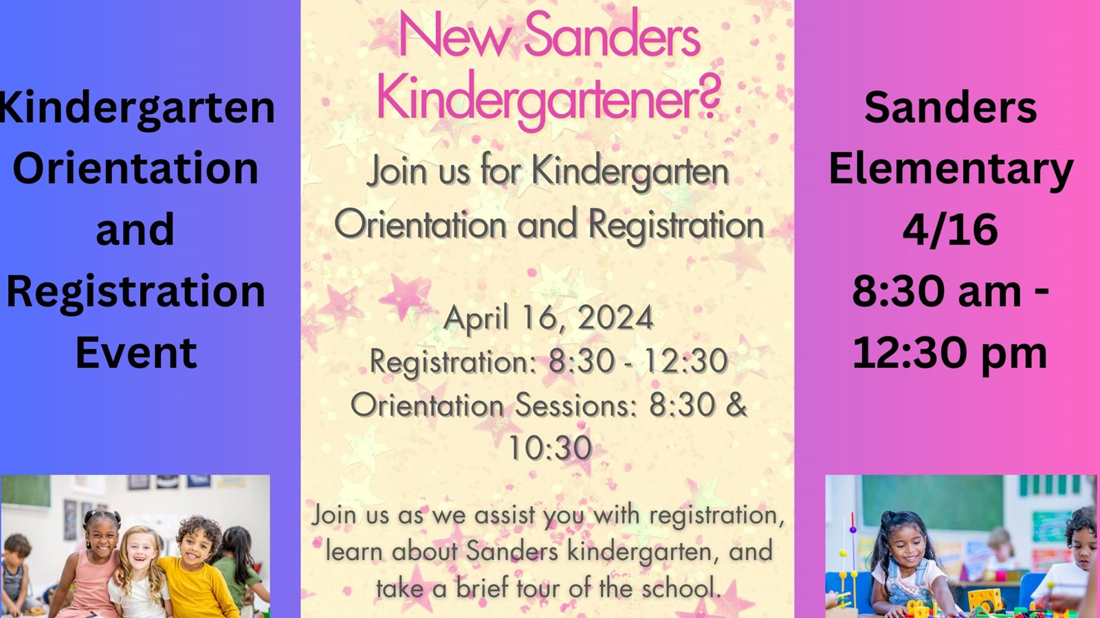 Image of invitatin to Kindergarten Orientation and Registration